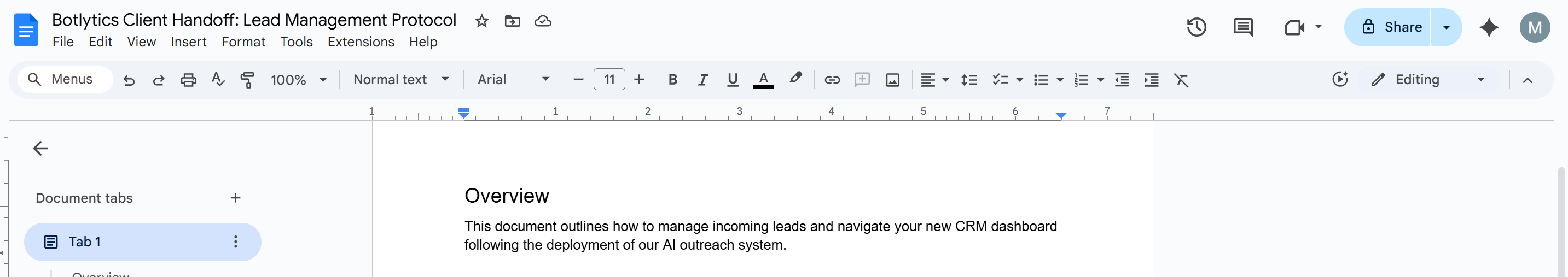 Video tutorial library and documentation for handover